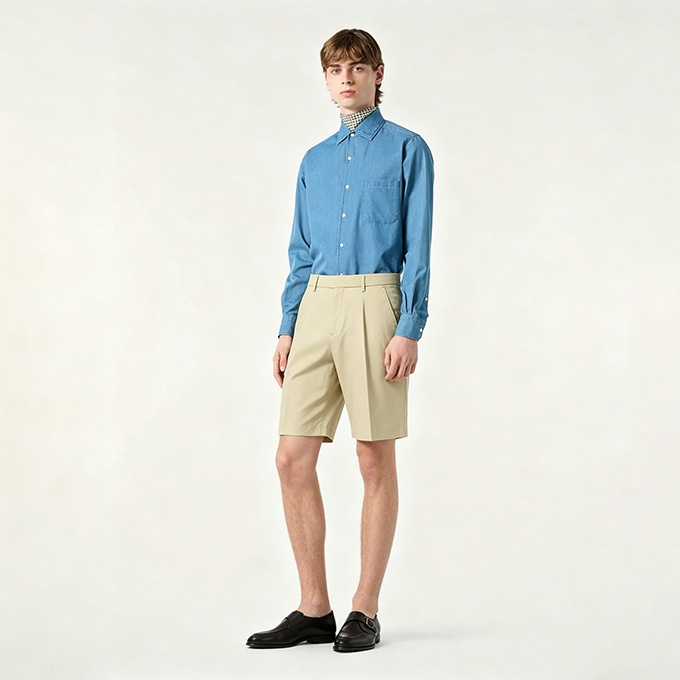 loro piana carlo tailored straight fit casual shorts